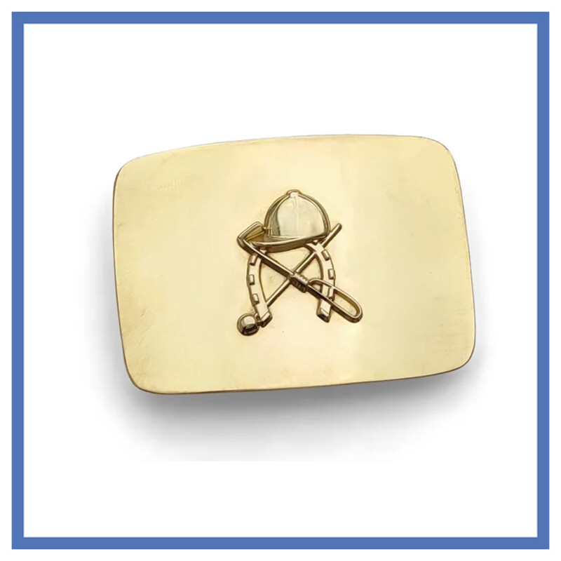 Jockey belt buckle jockey club