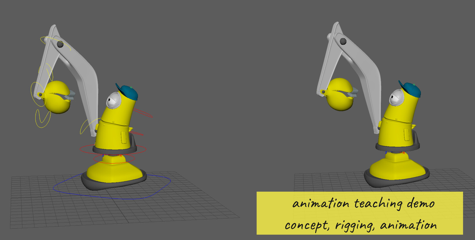Rupert the Cleaner, 3D animation teaching demo