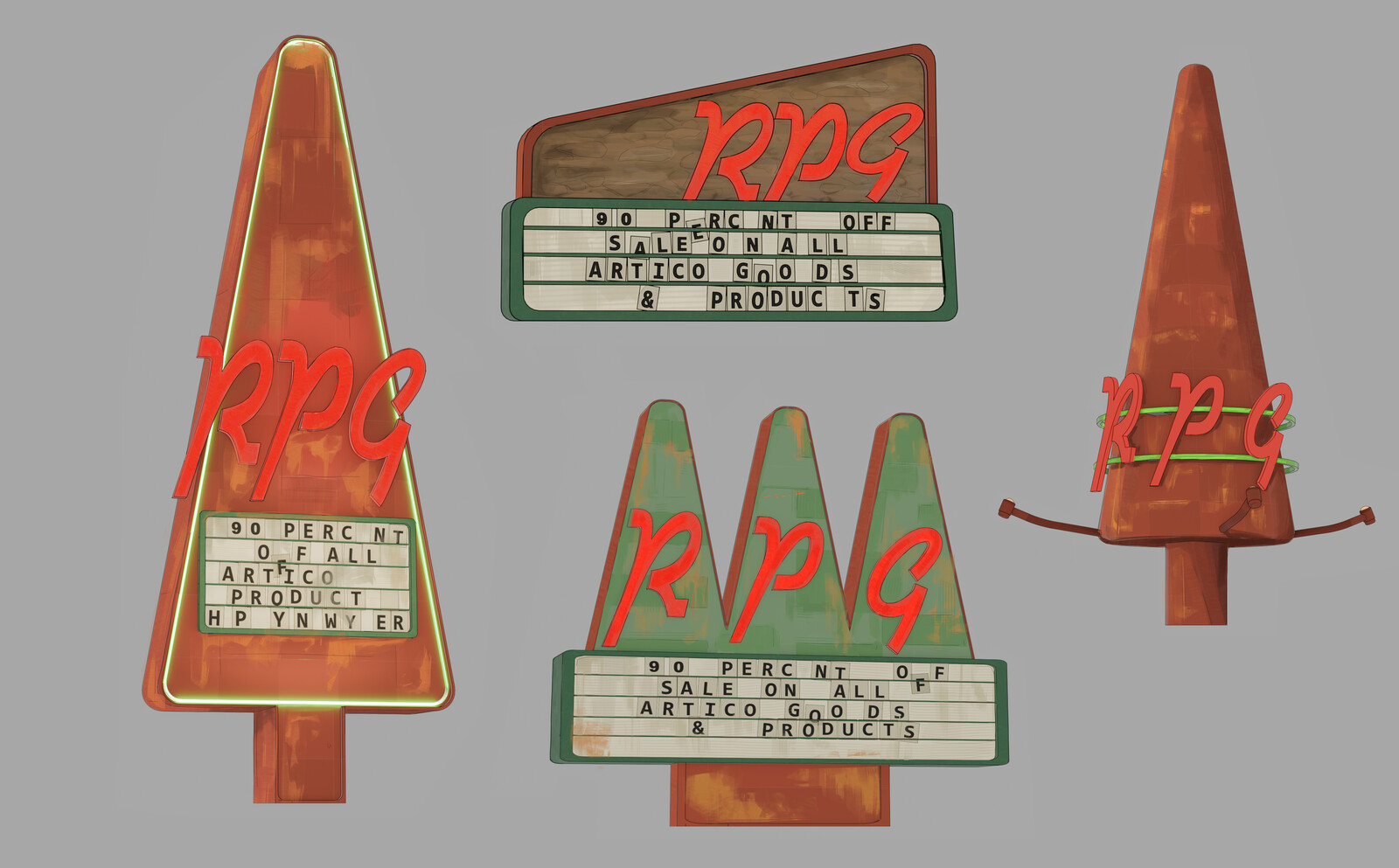 Red Pine Grocery Signage