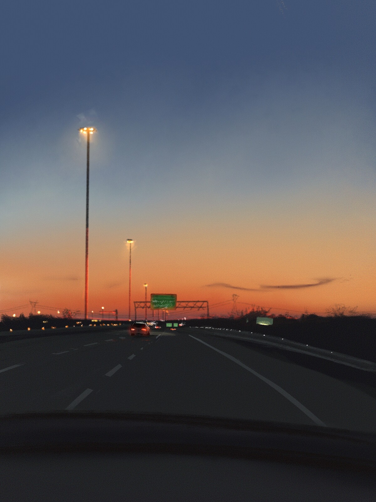 Color and light study - On the road to Montréal