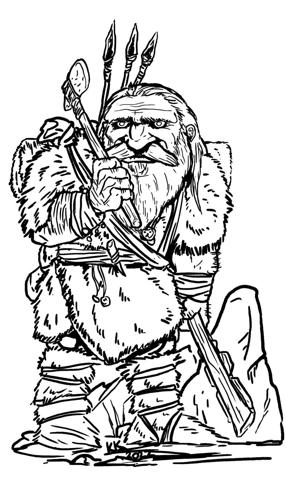 Line art version of the above, same work.