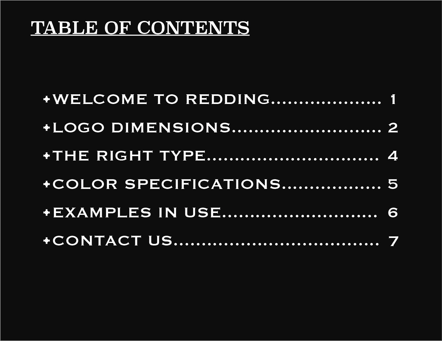 Table of Contents