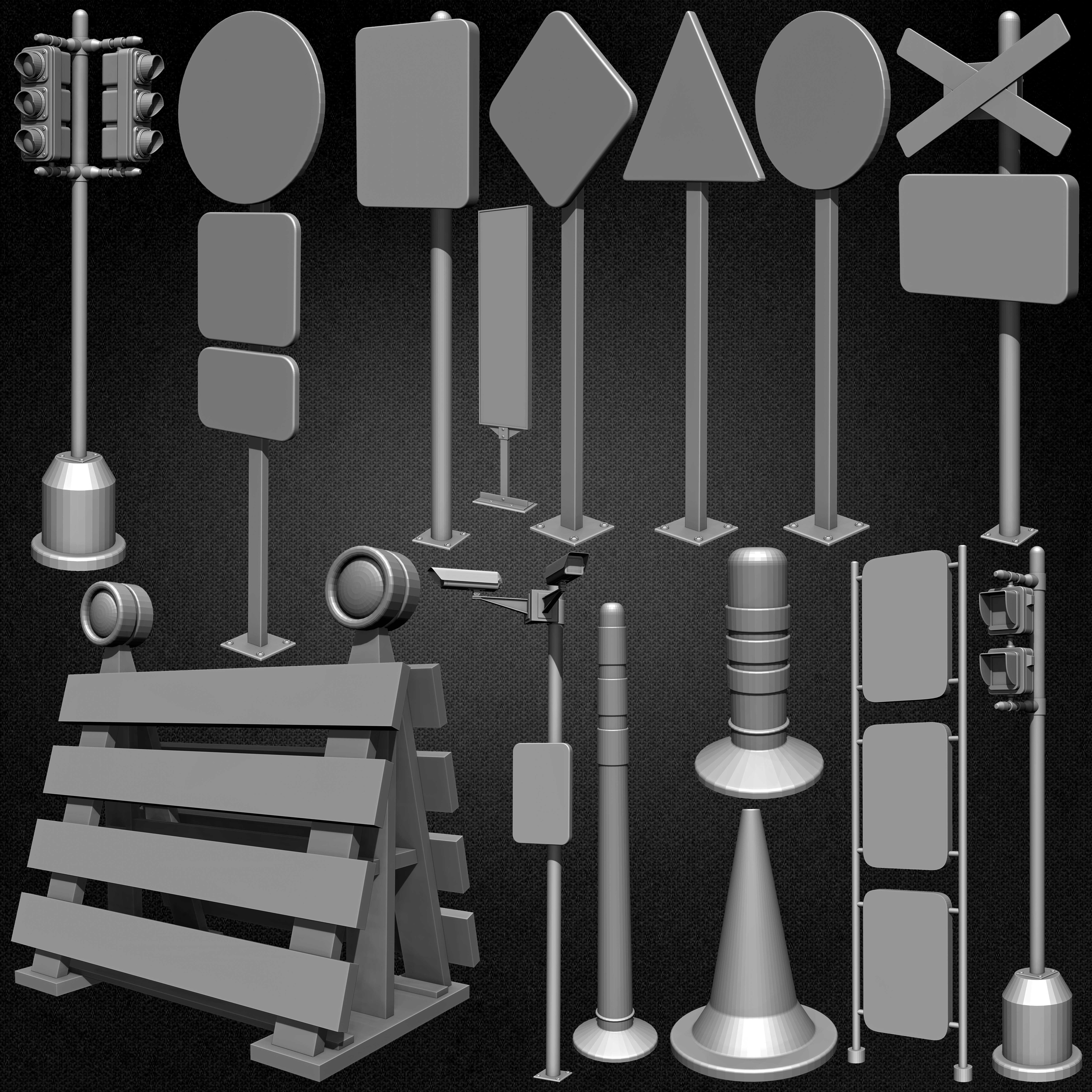Pack of 120 Road Props Sculpted by Yacine BRINIS Volume 01 Set 021
