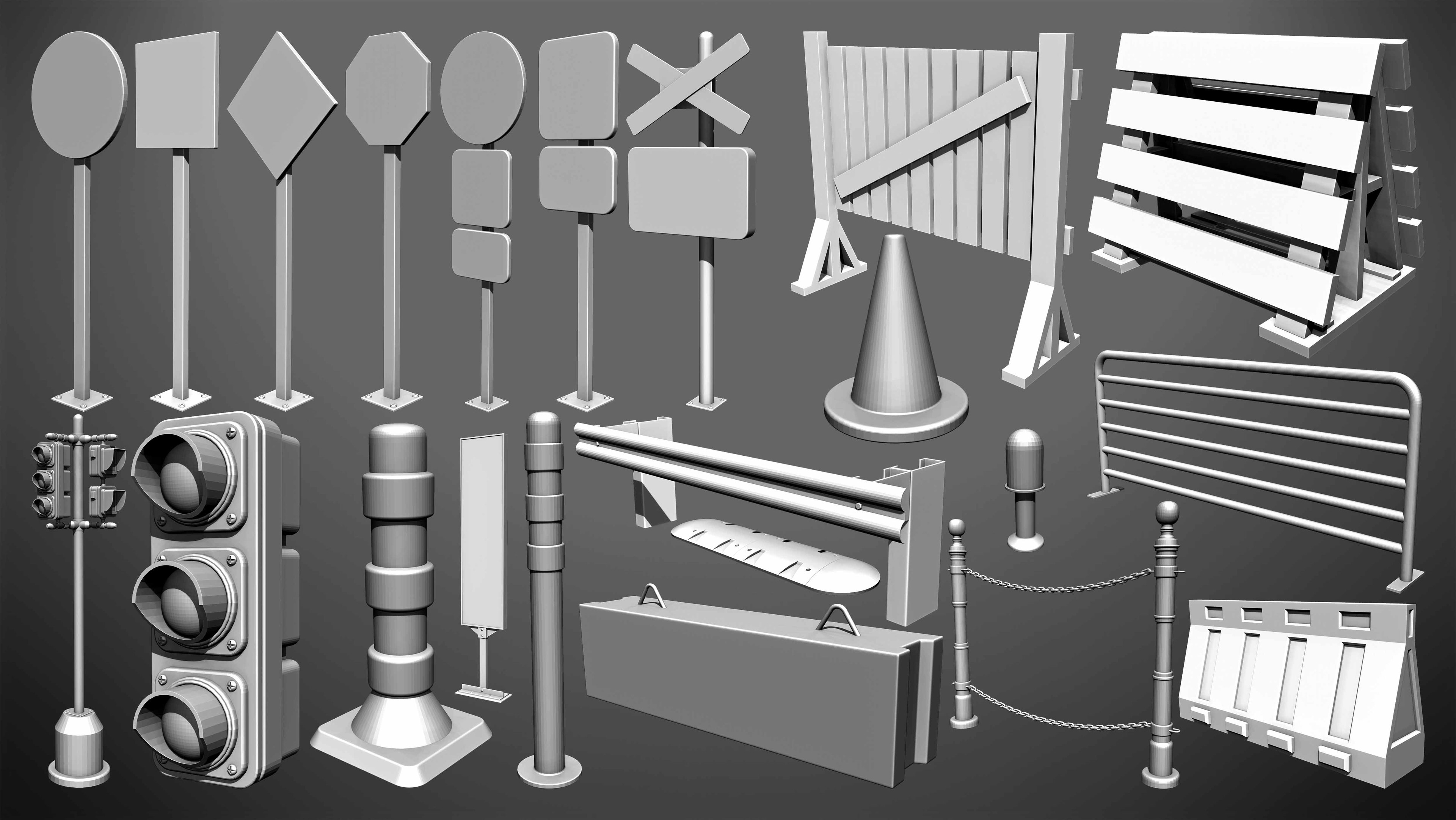 Pack of 120 Road Props Sculpted by Yacine BRINIS Volume 01 Set 022