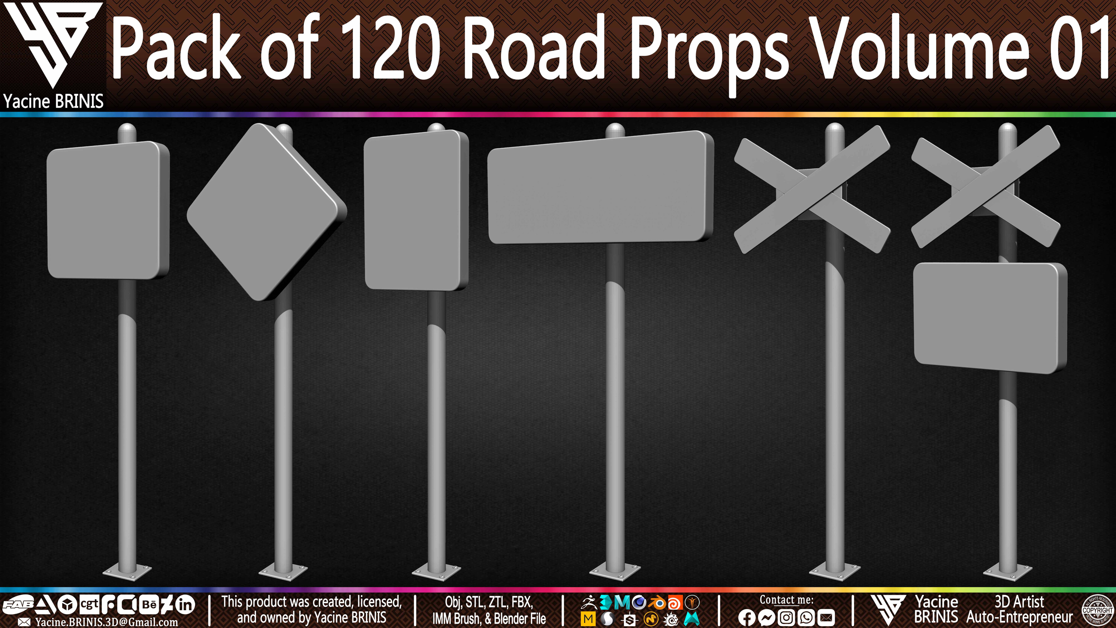 Pack of 120 Road Props Sculpted by Yacine BRINIS Volume 01 Set 027