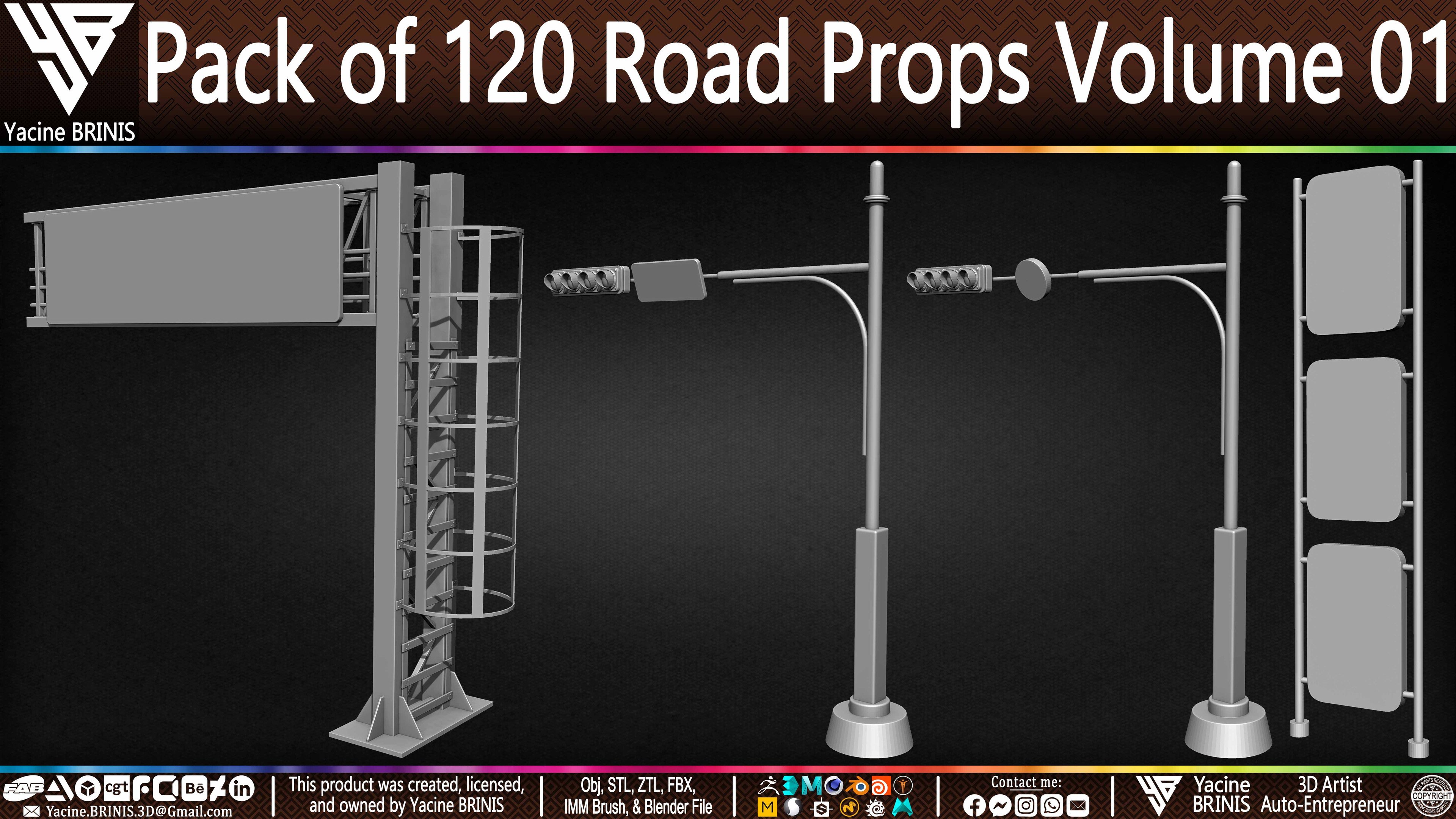 Pack of 120 Road Props Sculpted by Yacine BRINIS Volume 01 Set 037