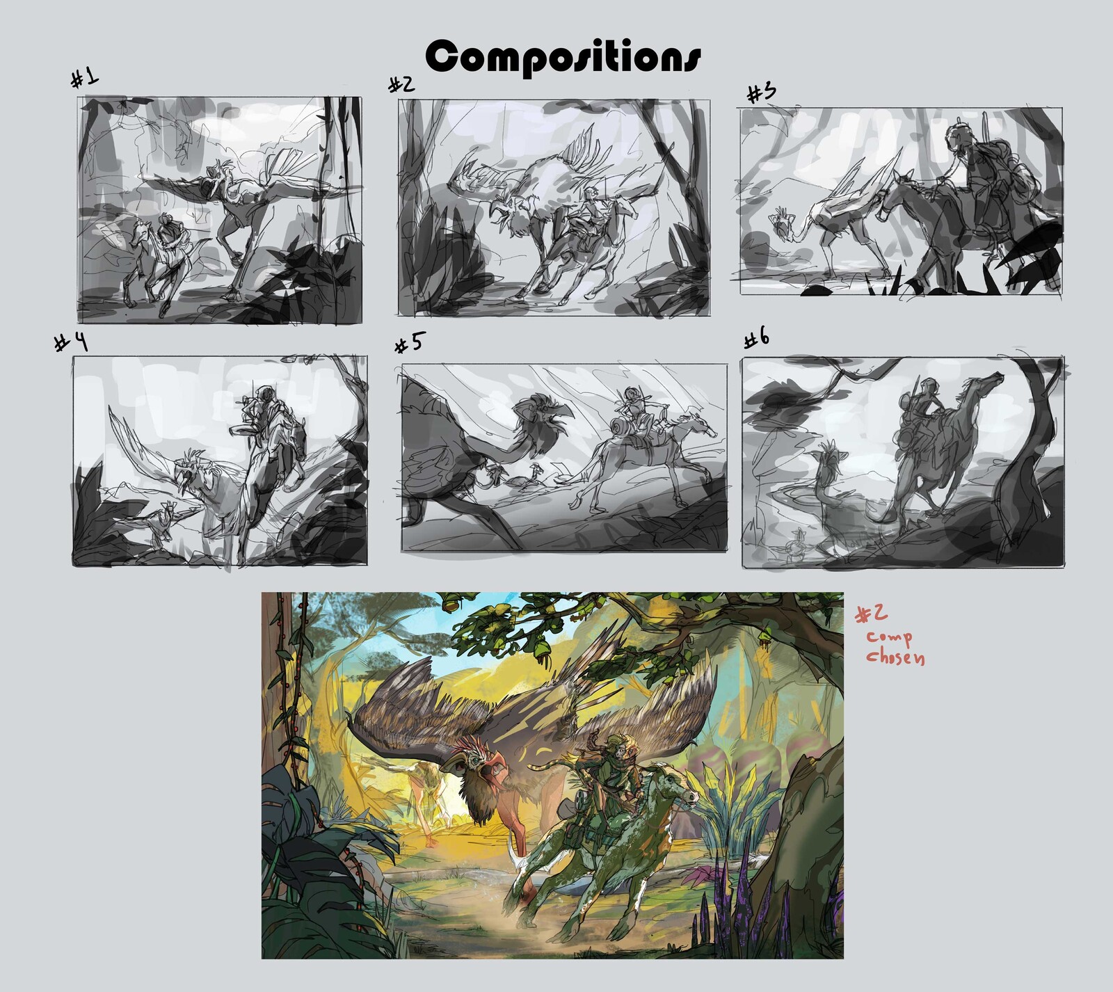 Explorating compositions for illustration