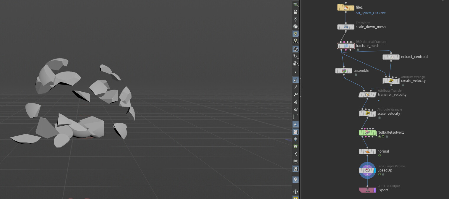 𝙁𝙧𝙖𝙘𝙩𝙪𝙧𝙚 𝙎𝙞𝙢𝙪𝙡𝙖𝙩𝙞𝙤𝙣
I simulated the ball's fracture in houdini.