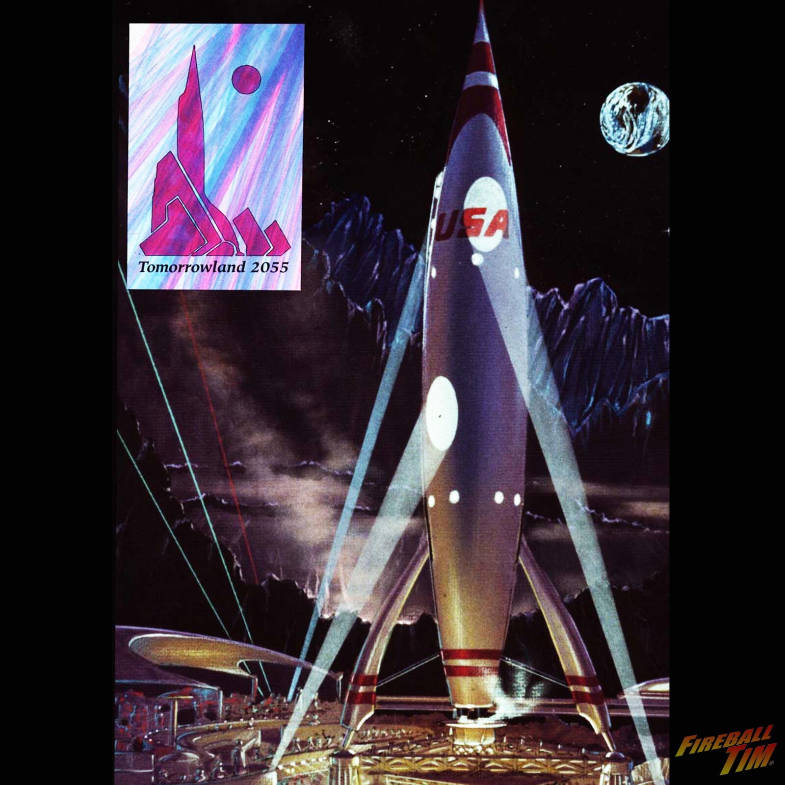 Disney Rocket Concept Art by Fireball Tim
