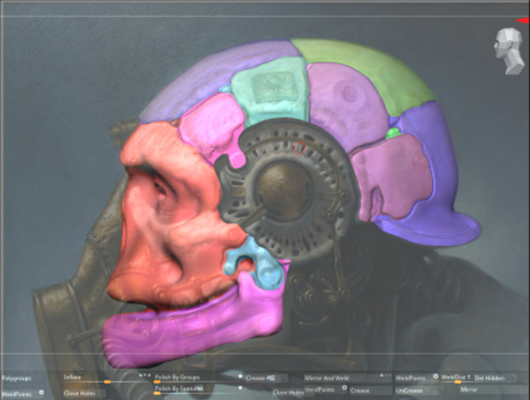 sculpting process
