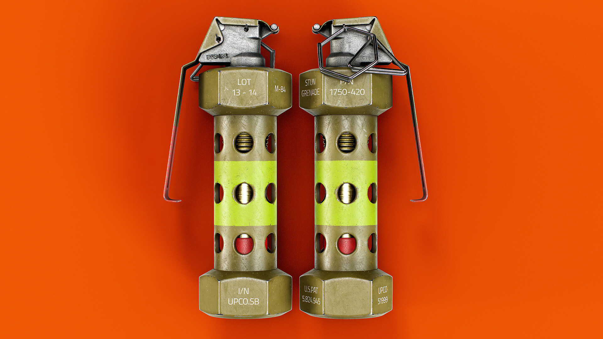 ArtStation - M84 - Flash Grenade - Texturing Project