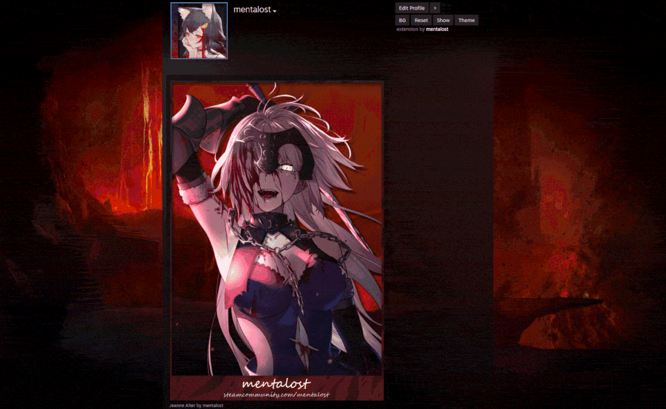 Animated Steam Profile Artwork - Jeanne Alter - Fate