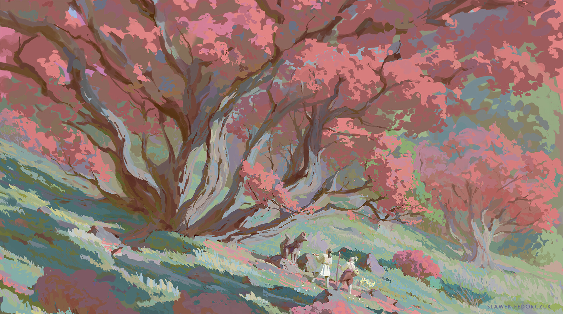 ArtStation - Spring trees