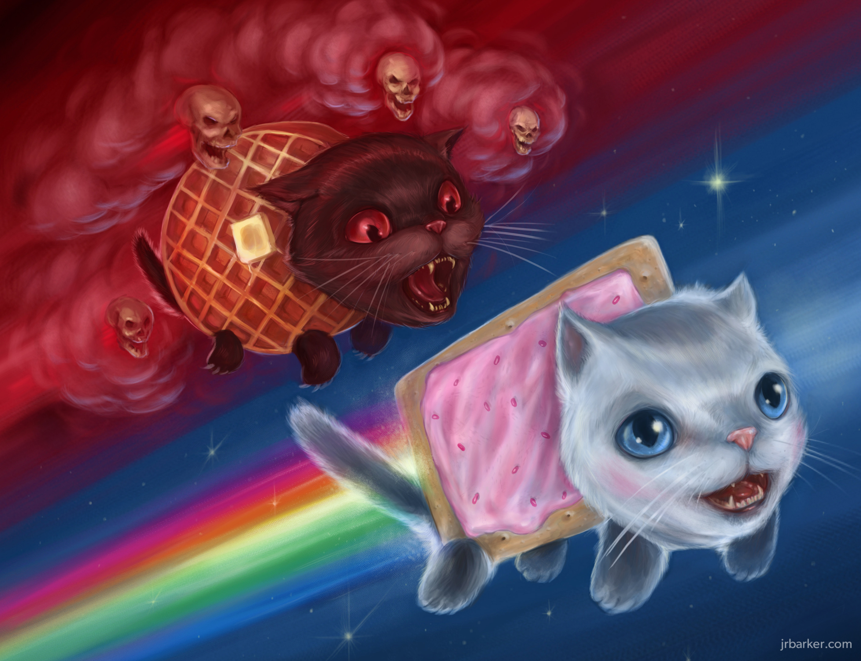 Original Nyan Cat painting. You might have seen this blow up on Tiktok. https://www.tiktok.com/@knowyourmeme/video/7489125418021260587?is_from_webapp=1&amp;sender_device=pc