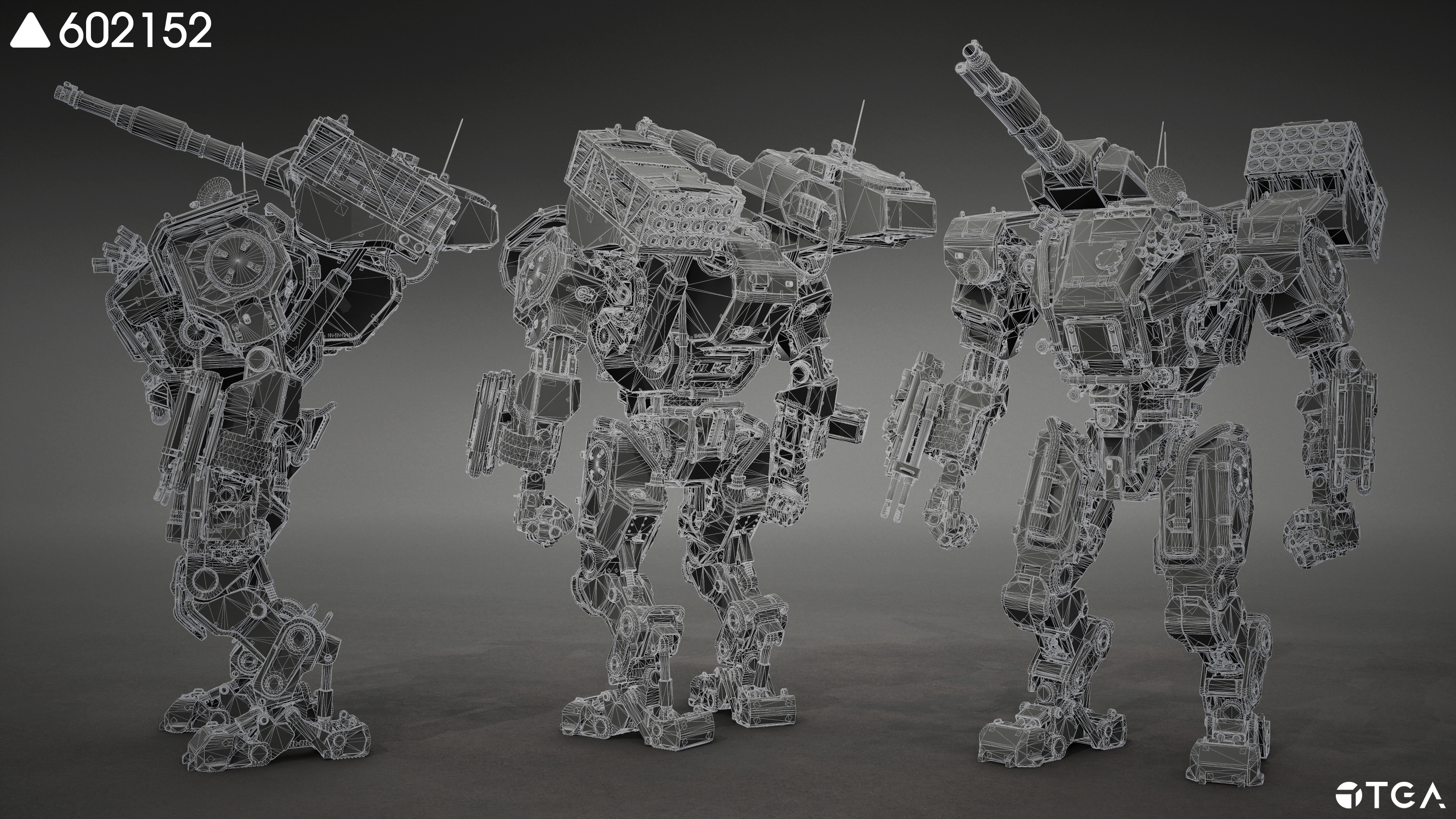 602152 triangles, fully equipped with ammunition and rockets.