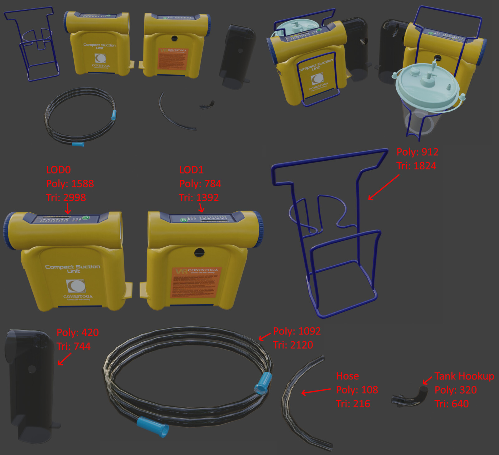 Compact Powered Suction Unit
* See notations for Geometry information
Mats: 1x Opaque 1x Alpha 1x Emissive