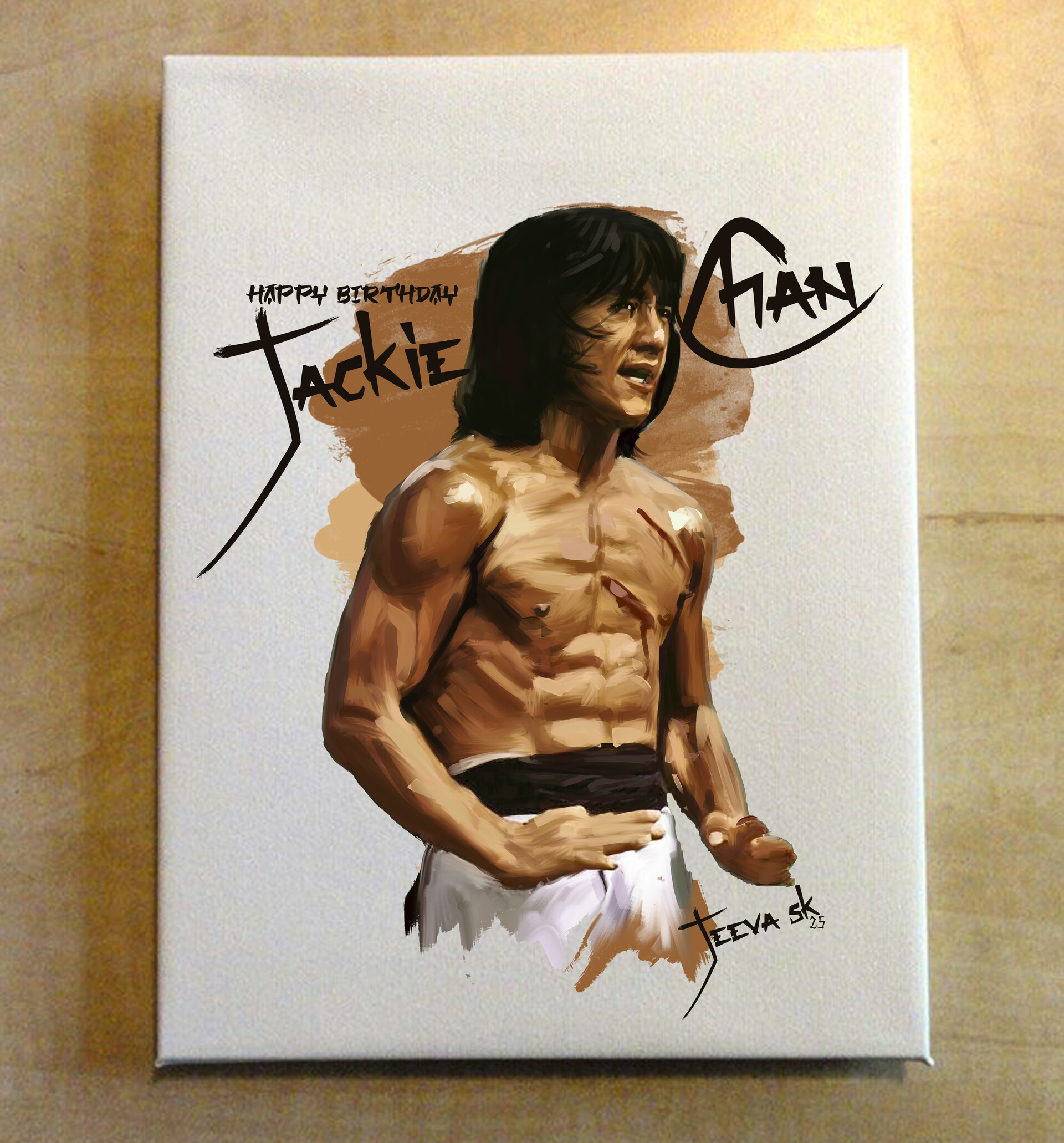 ArtStation HBD Hong Kong Actor Filmmaker Jackie Chan Painting 2025