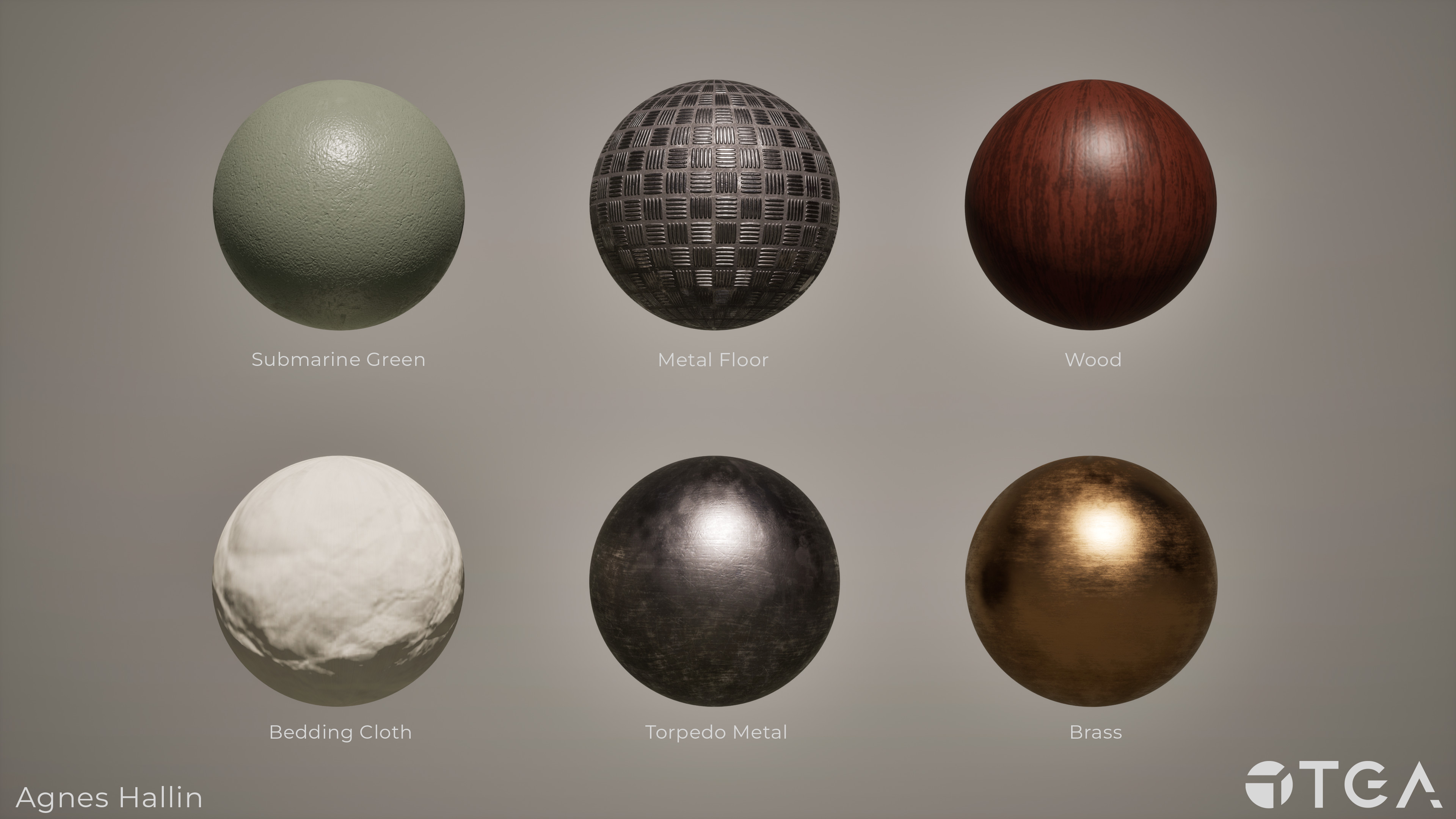 Tileable materials I made for the scene. 