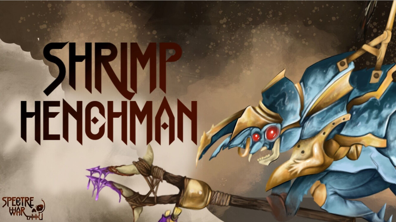 A shrimp henchmen for a 'Warhammer' type game. 