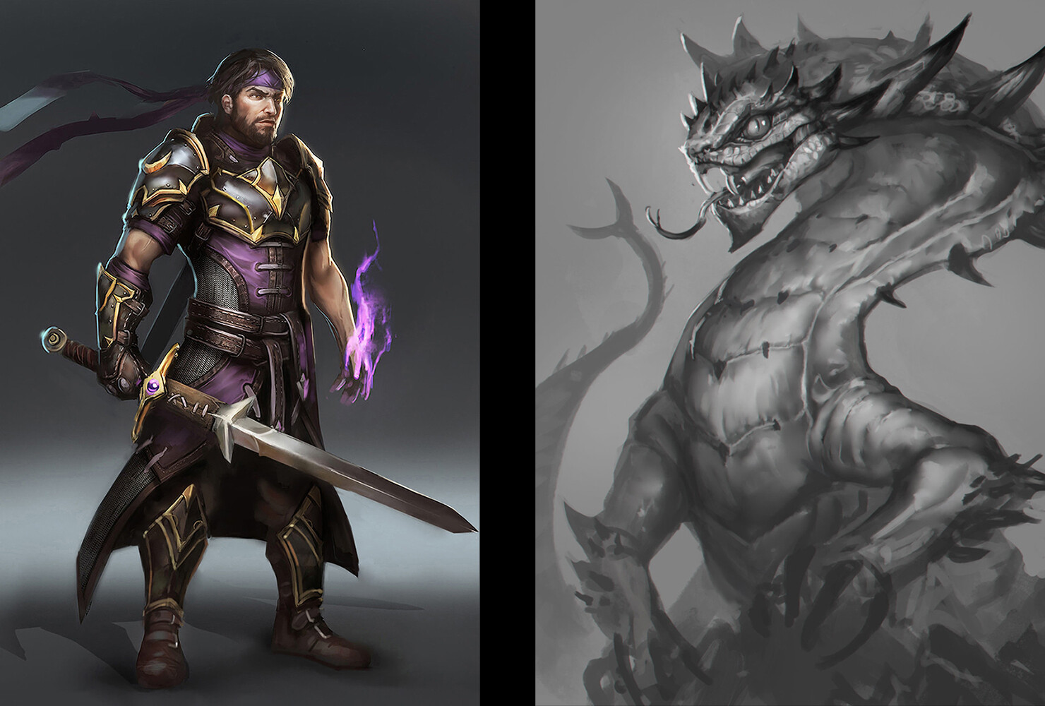Early character + monster concept art