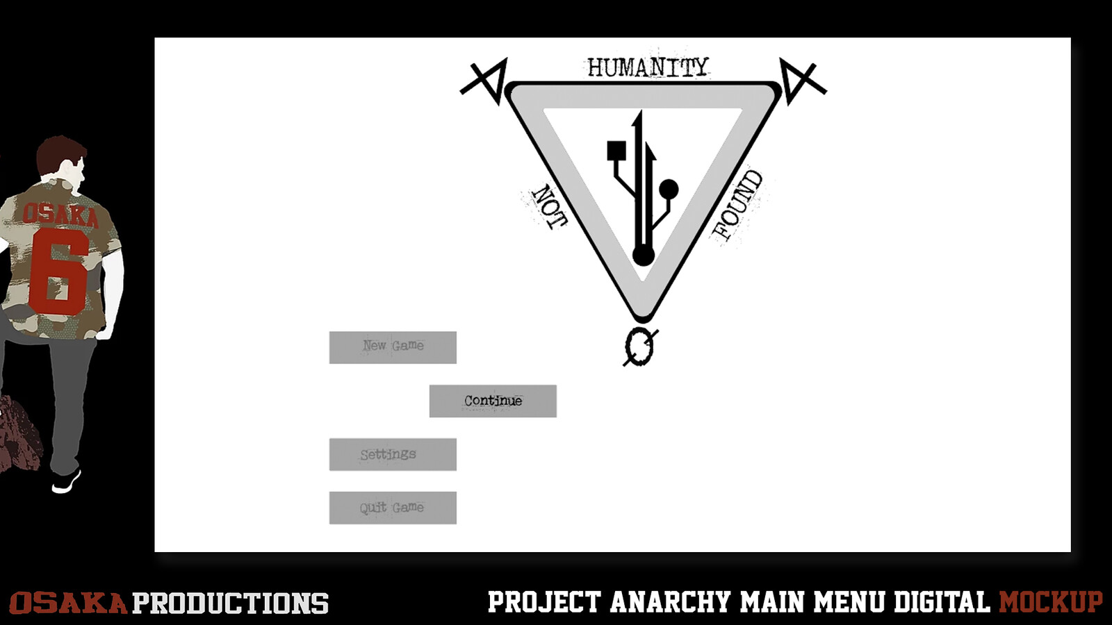 Finalized digital version of Main Menu.  