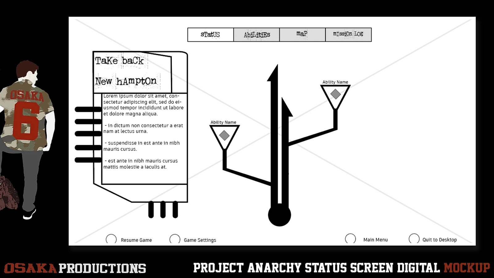 Finalized digital version of the Game Options.  