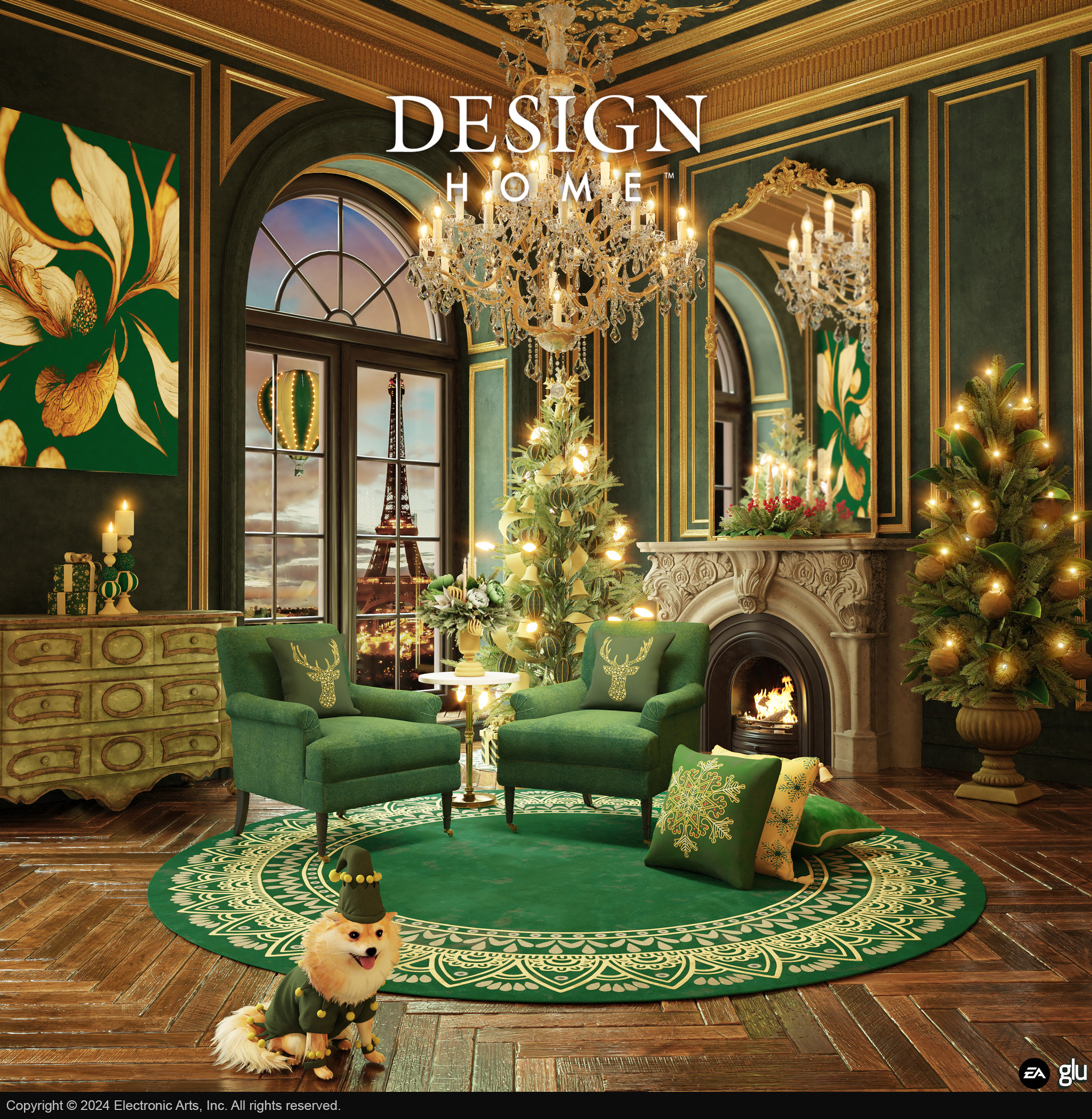 Assets I created: Mistletoe Candle Bouquet and Festive Fir Planter