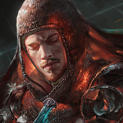 The Death of the Brave. Fantasy illustration