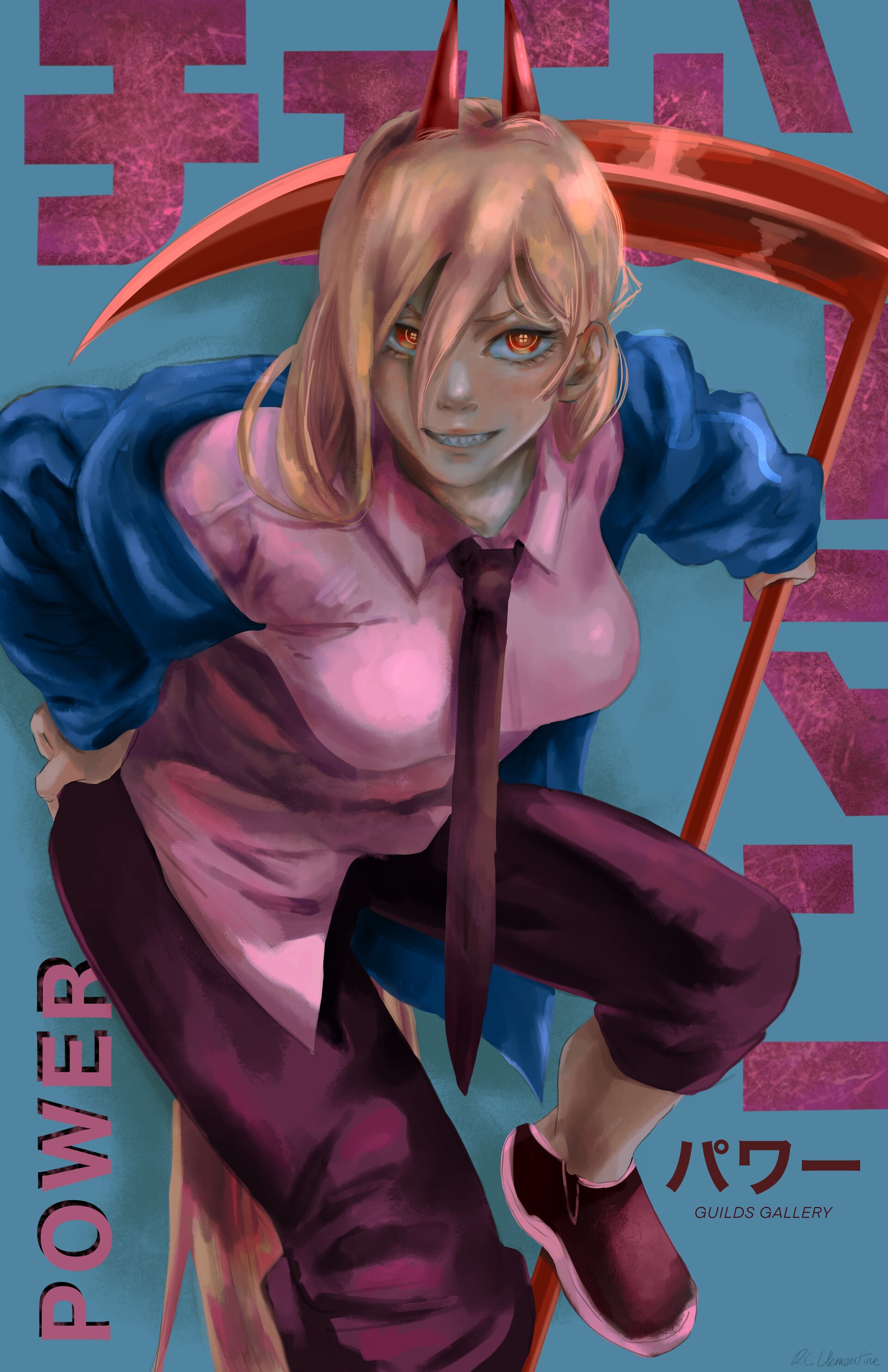 ArtStation Power Chainsaw Man Manga Cover fanart