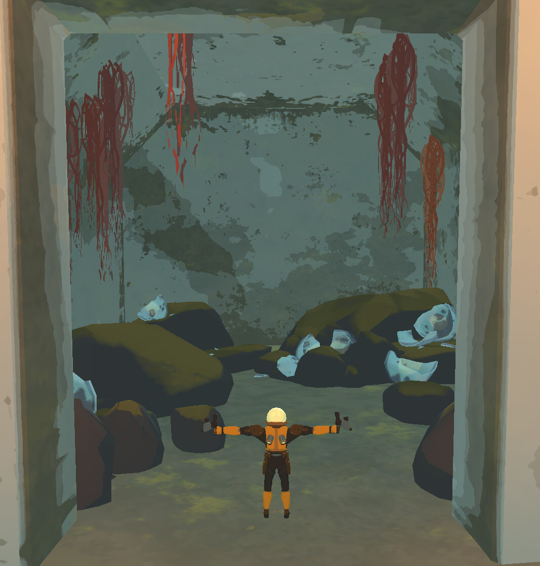 Created three compositions with hatched eggs for an in game 'easter egg' where you find the enemies eggs.