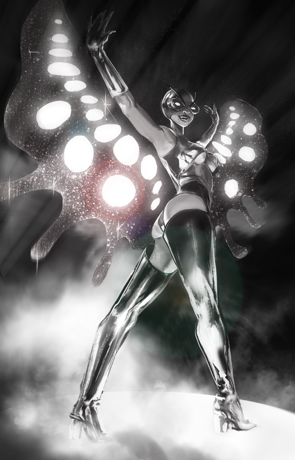 Marian Michaels a.k.a. Butterfly - Pin Up Submission for Lion Man Public Domain Comic Anthology