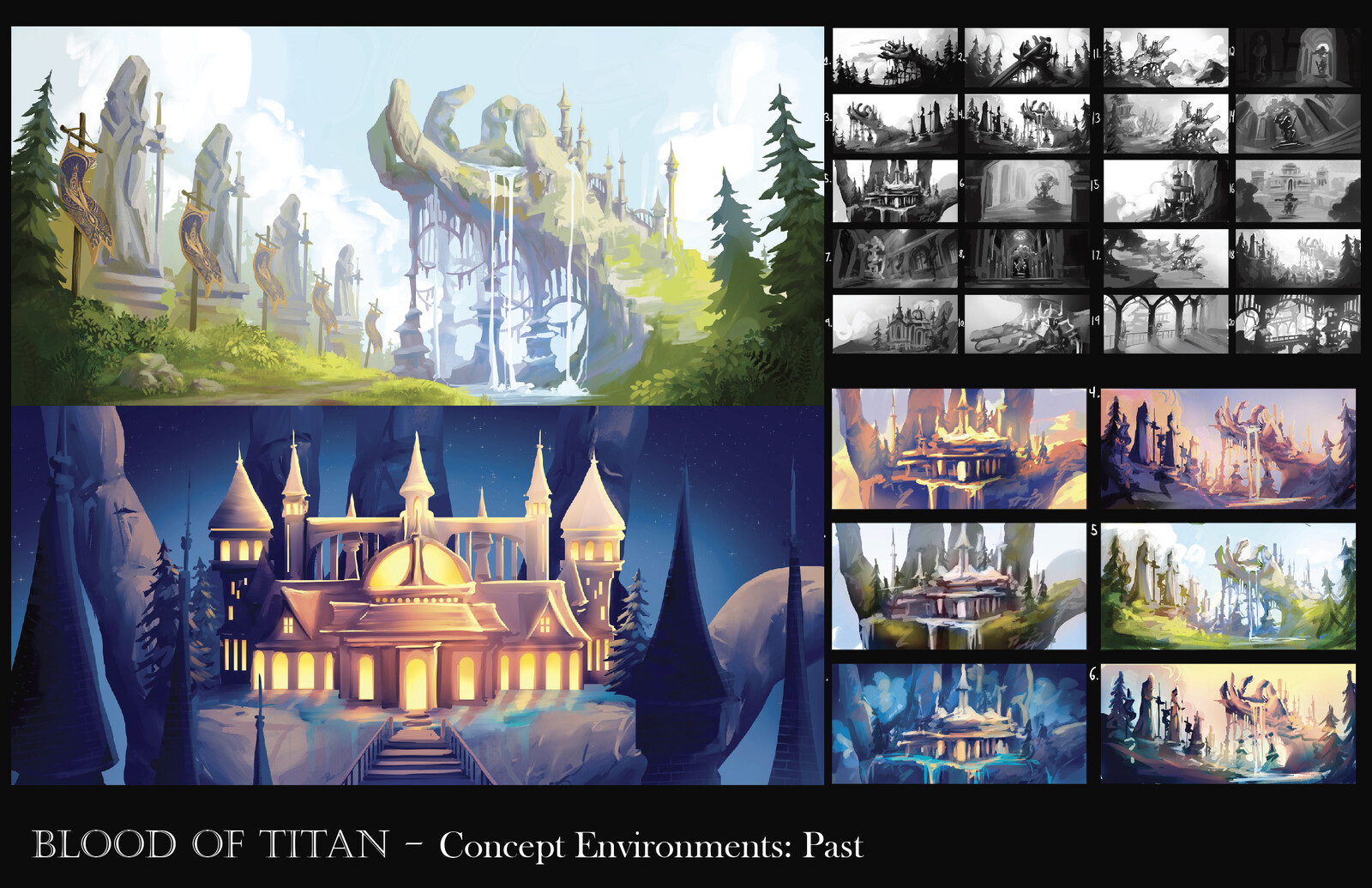 Blood of Titan Concept Environments: Past
