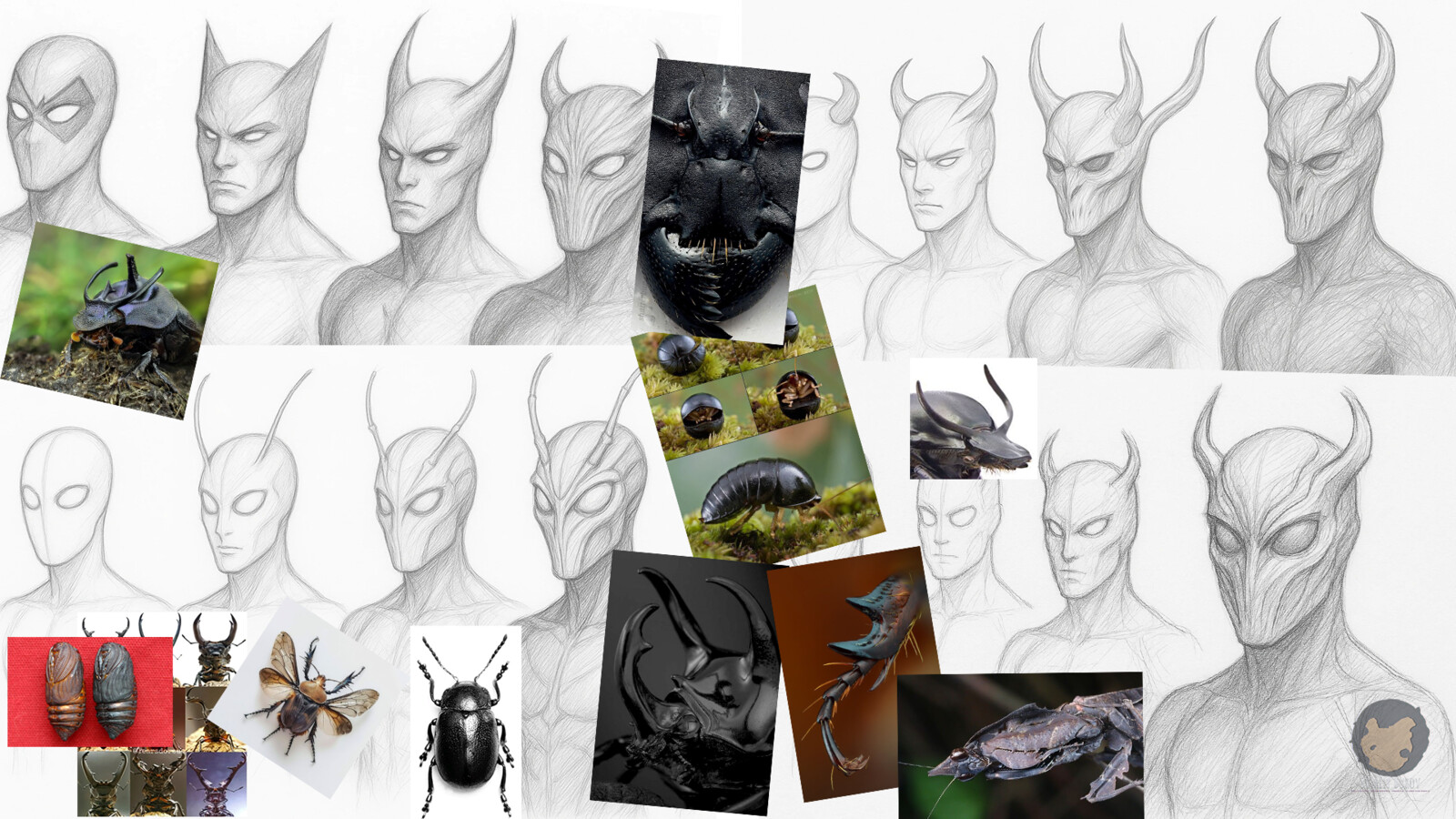 character development sketches and references