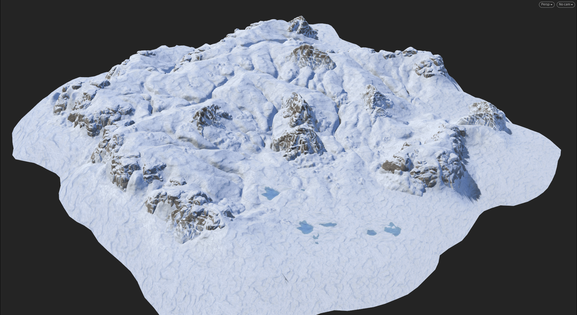 Blending model normals to terrain normals at model intersection points to create a more seamless transition