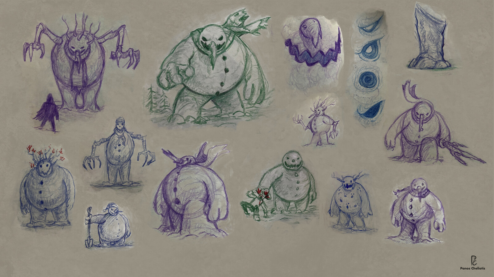Early sketches for brainstorming.