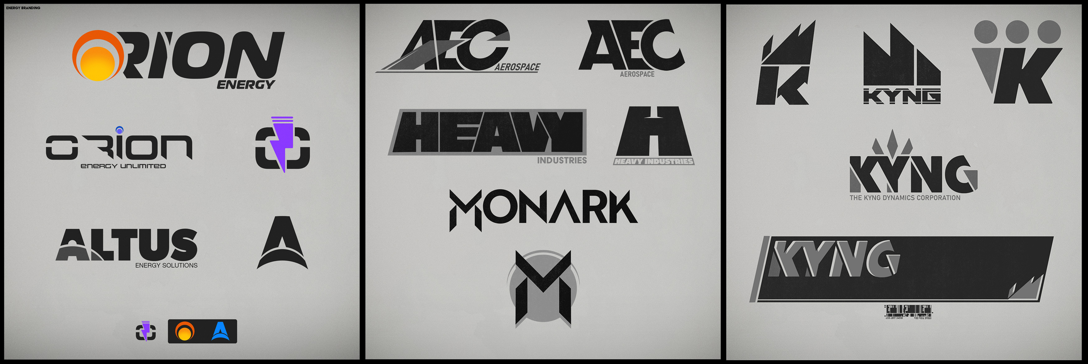 Logos and ideas for manufacturer branding.