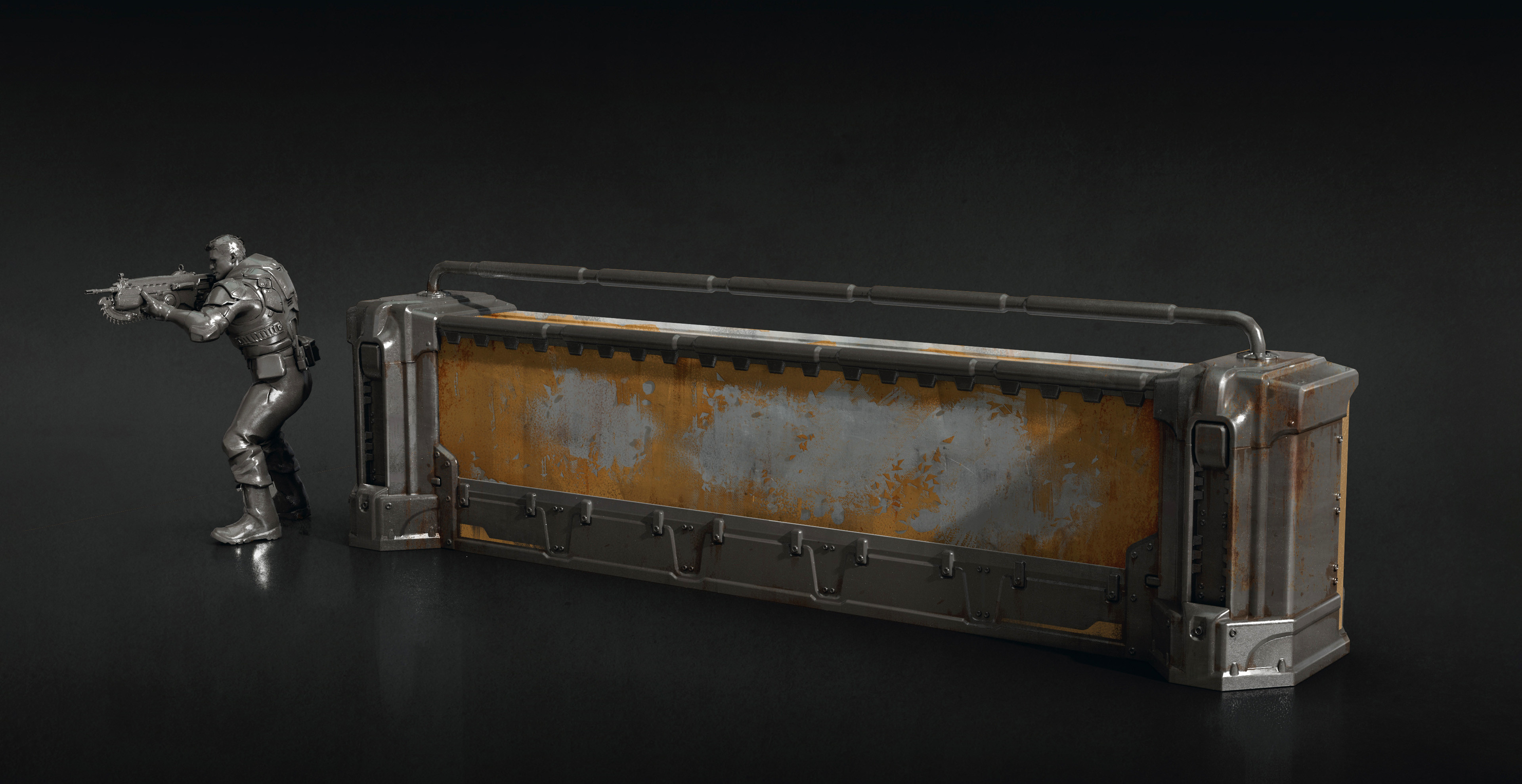 Harbour needed a modular railing that could be used throughout the entire map.