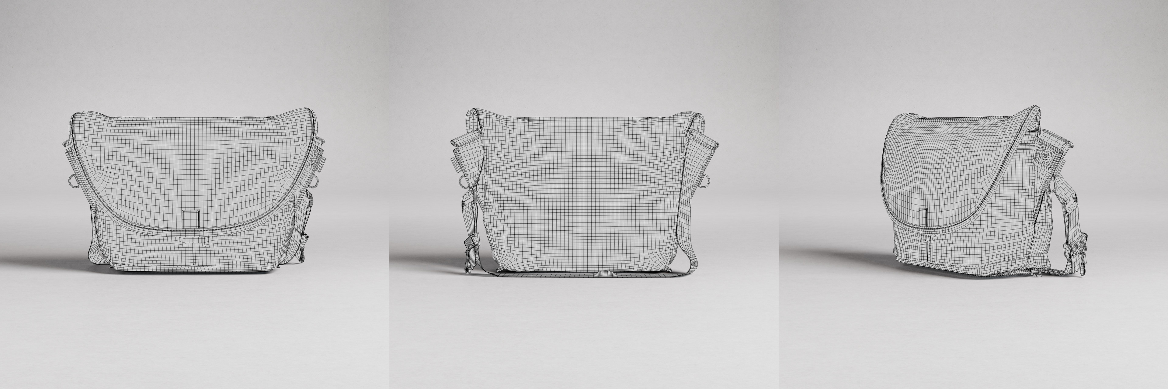 Rickshaw Messenger Bag - Wireframe