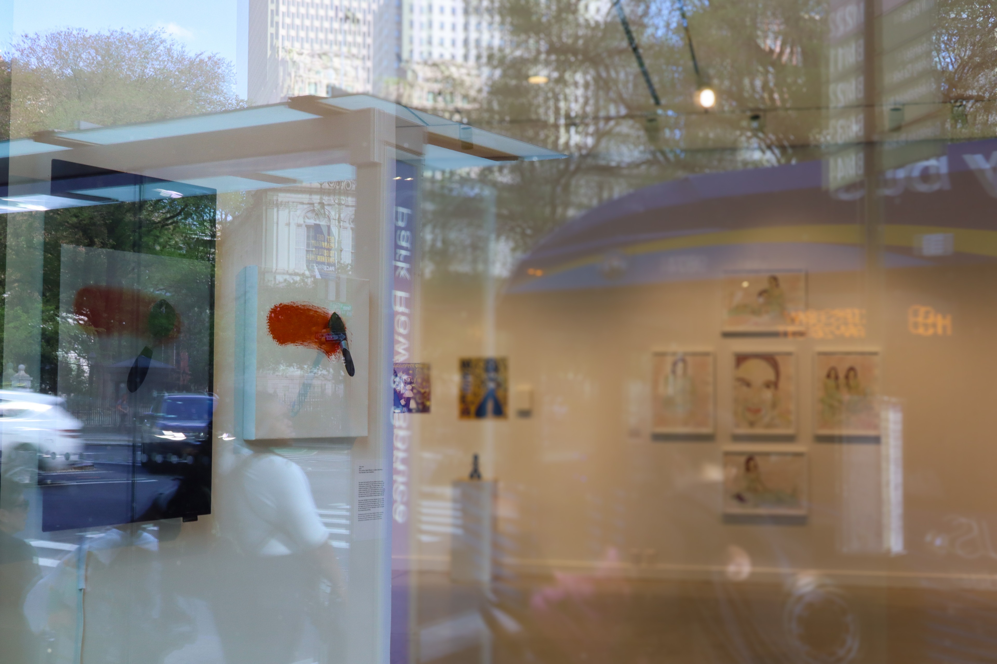From the window outside of the gallery, 41 Park Row, Painting 2