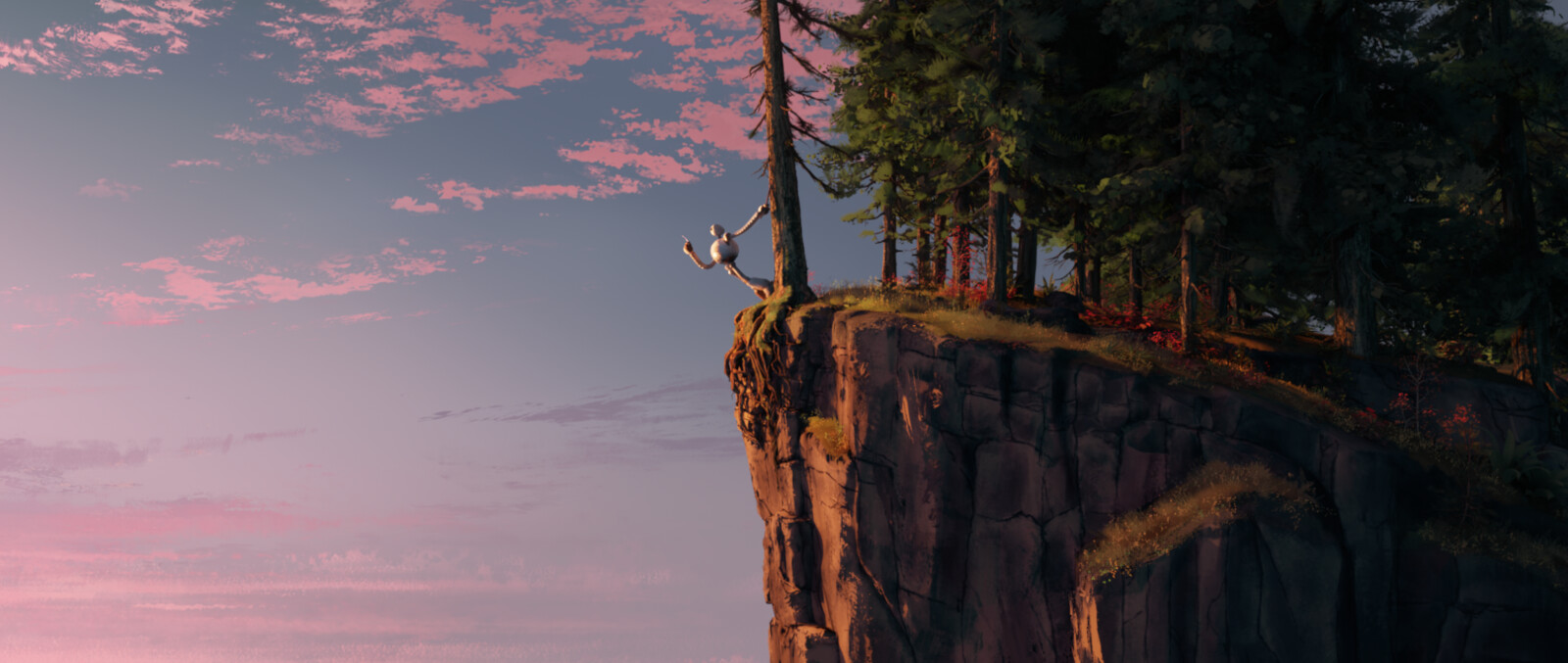 Responsible for main tree and cliff texturing, look development and microdressing/scattering.