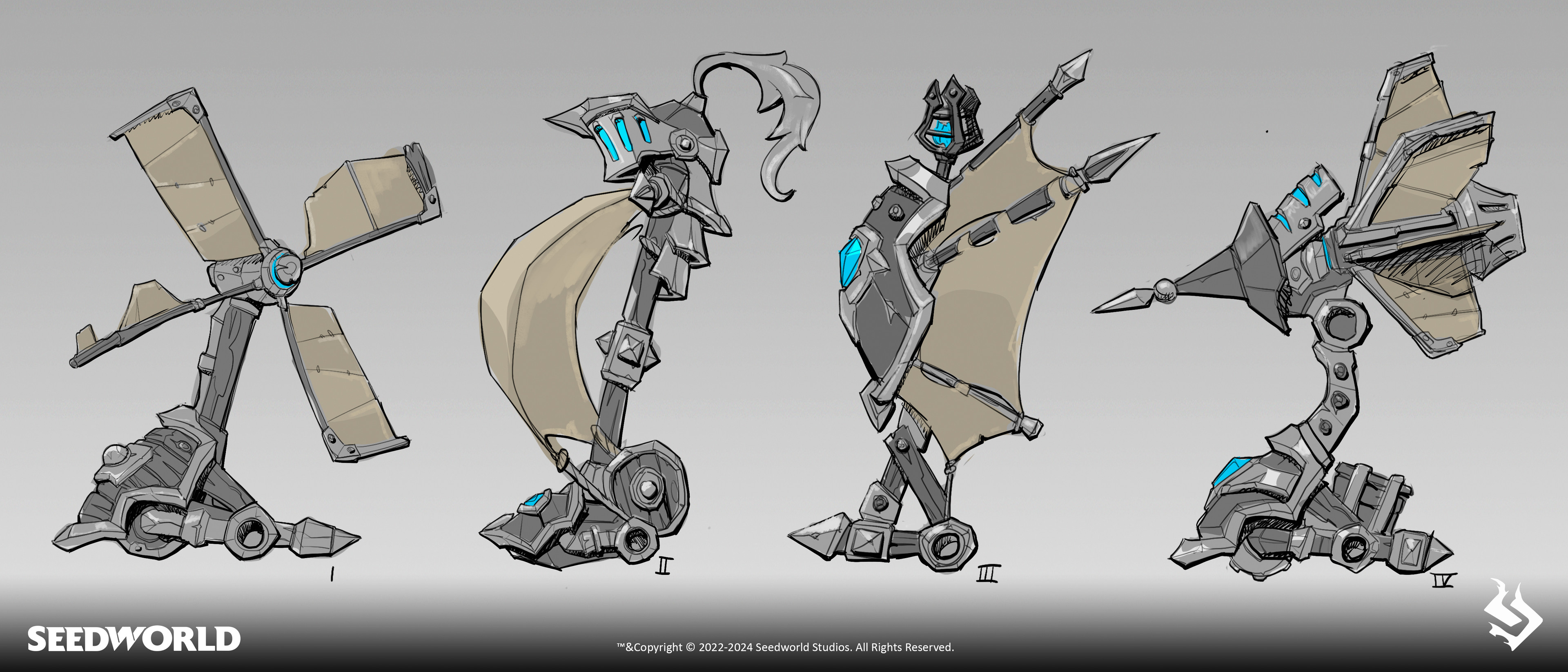 Medieval mount sail sketches