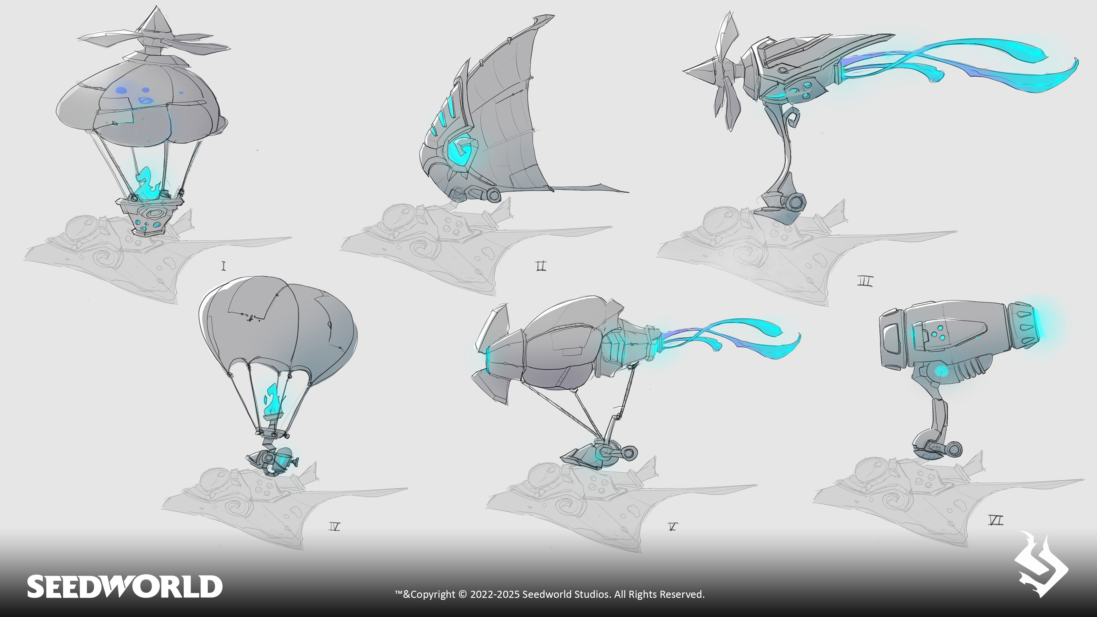 Jelly fish mount sail sketches