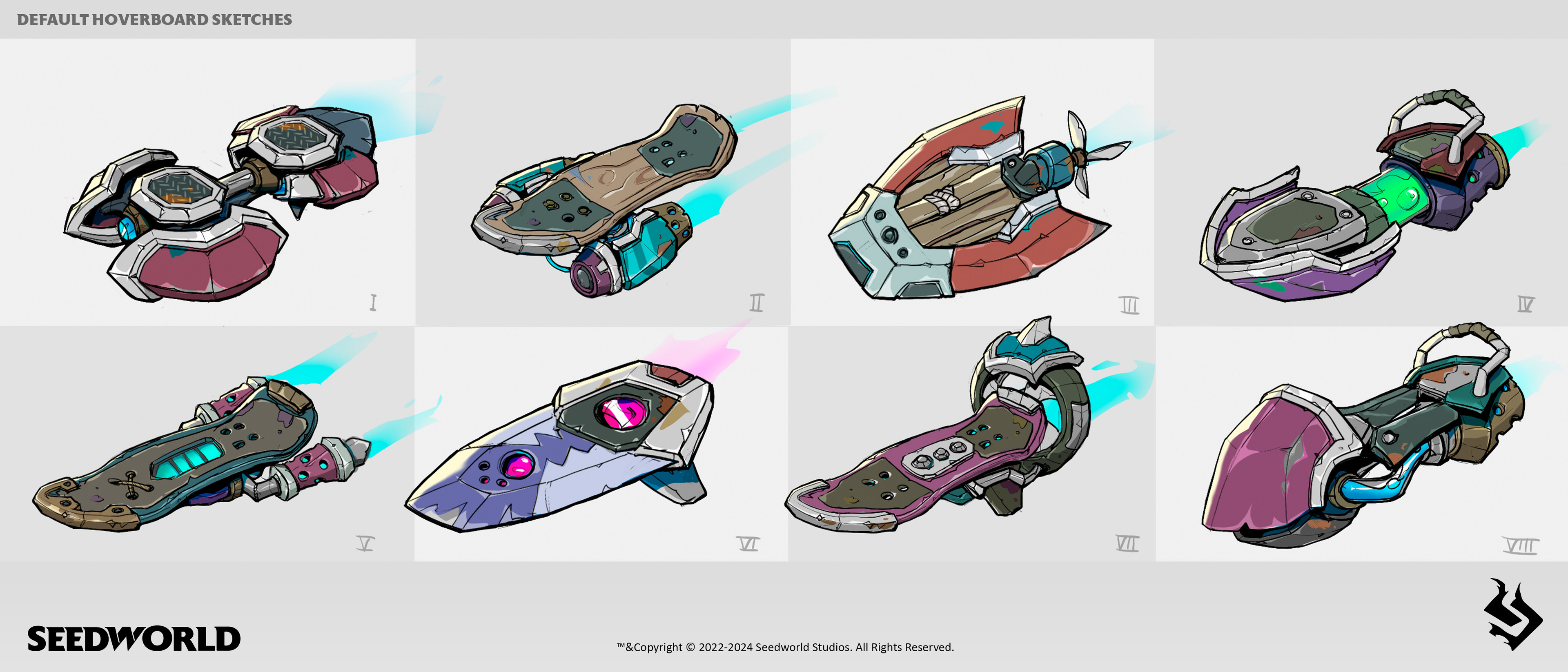 Default hoverboard color concepts