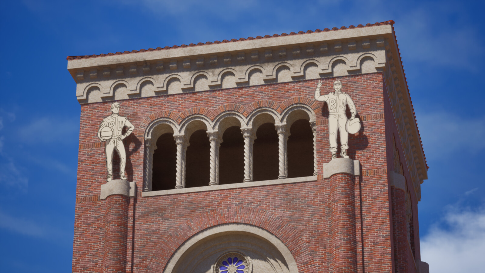 Redville Auditorium Statues