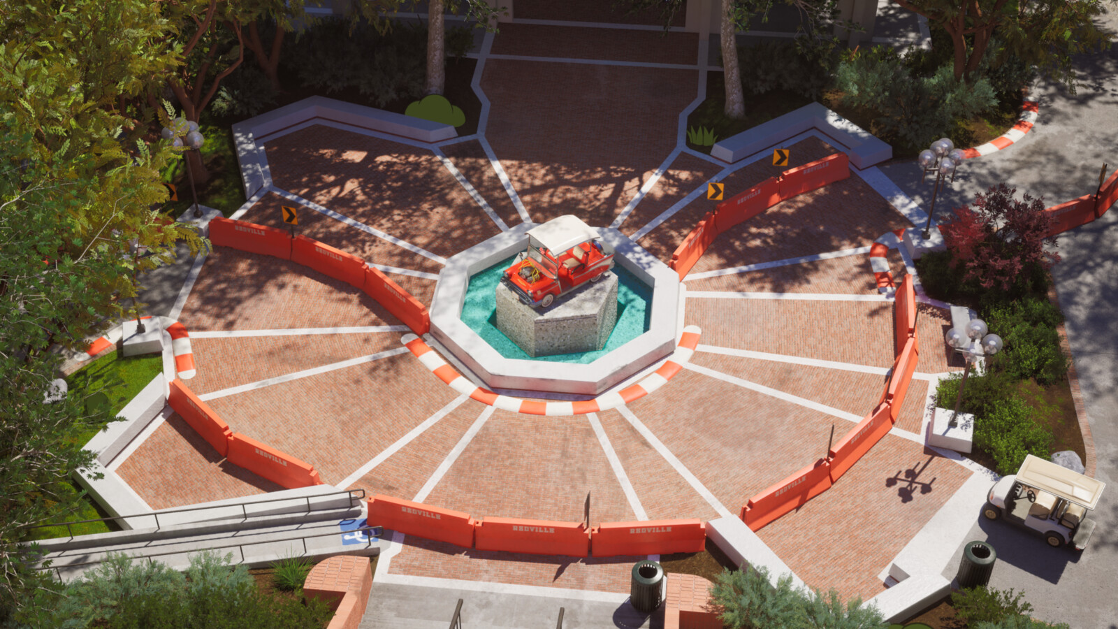 Redville Theater Courtyard