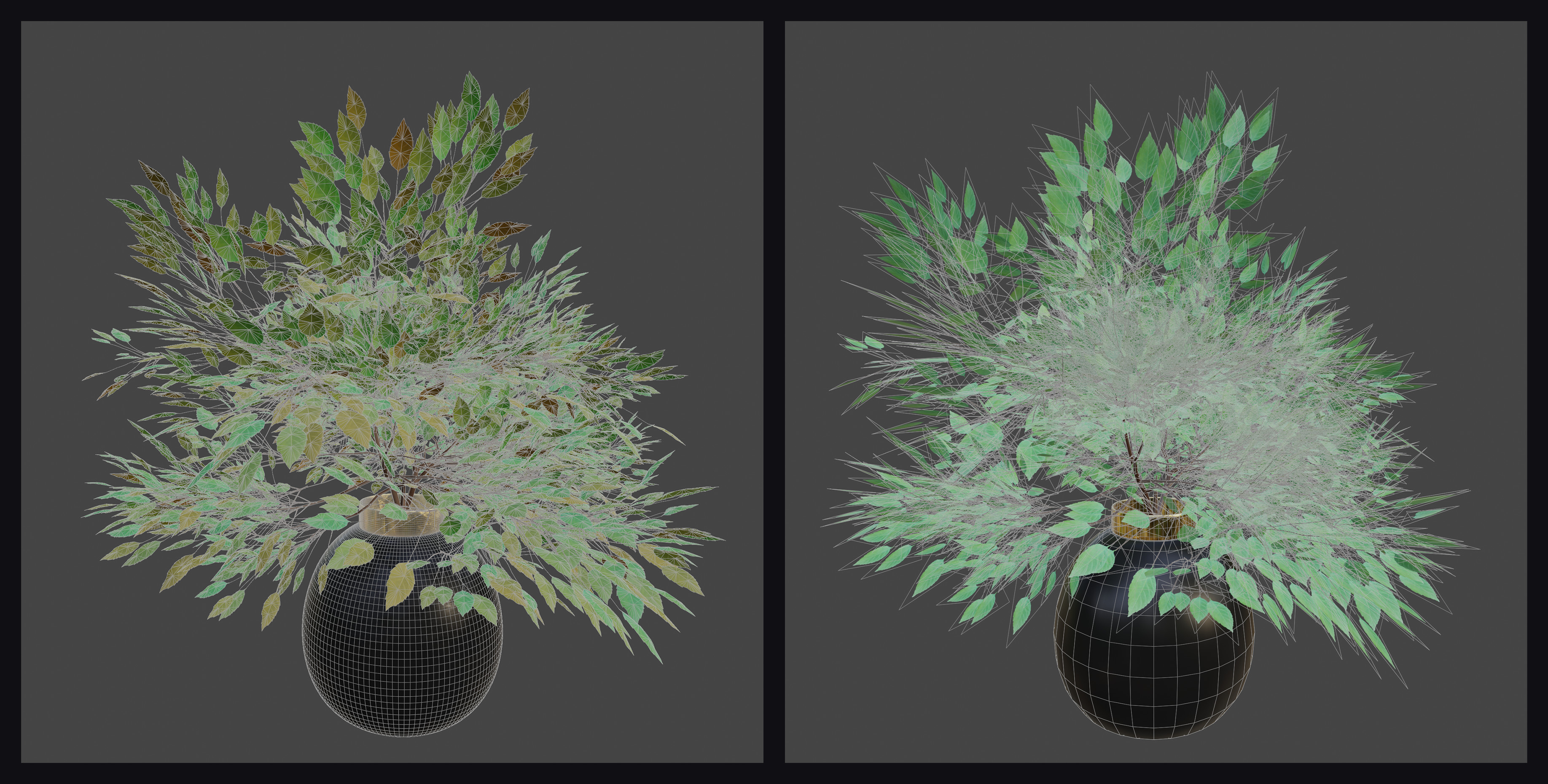 Geometry and texture optimization: unsubdivide, decimation, and billboard textures (images with alpha coverage)
