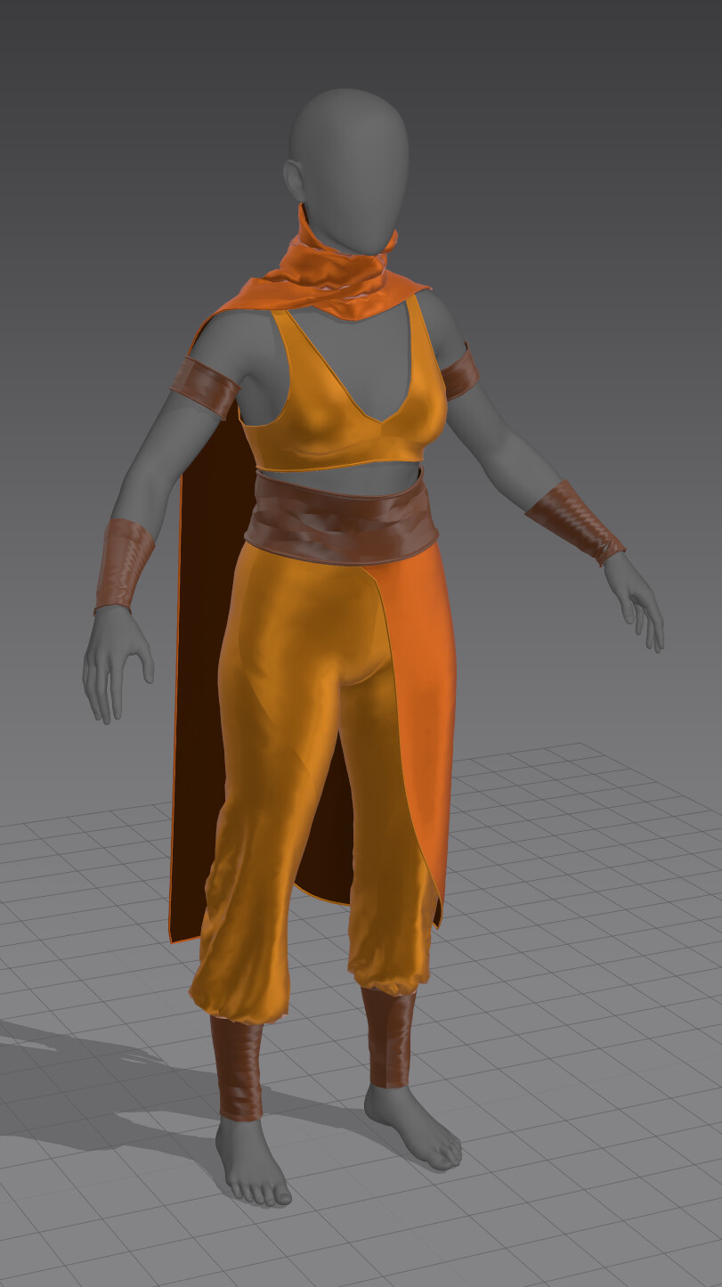 Marvelous Designer. Front view.