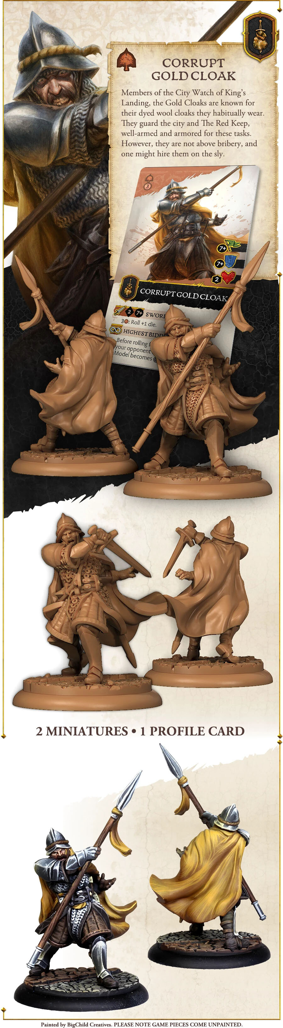 ArtStation Corrupt Gold Cloak A Song of Ice Fire: Tactics - Main Image