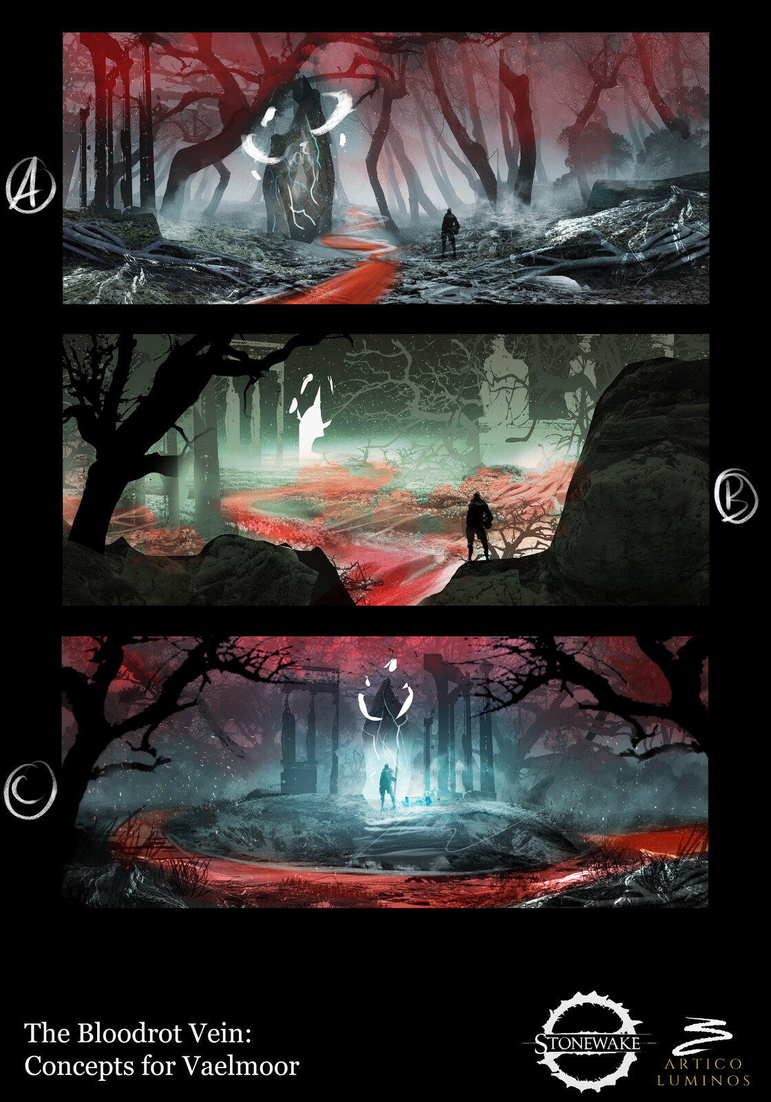 Environments Concepts for Stonewake RPG Game Blood River