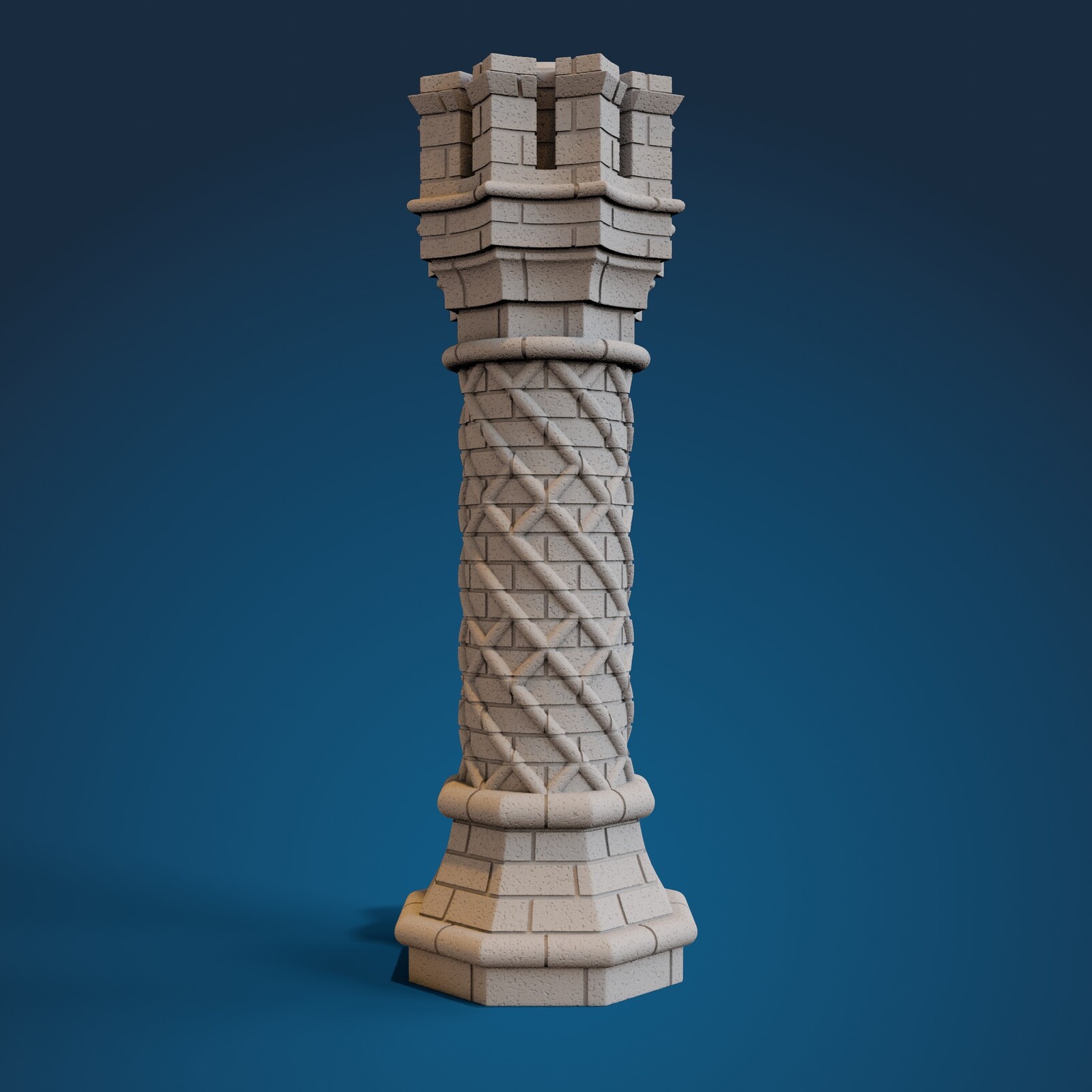 Rectangular Patterned Brick Chimney